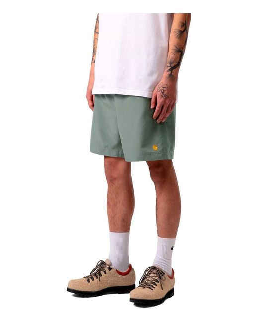 Carhartt Green Chase Swim Trunks for men