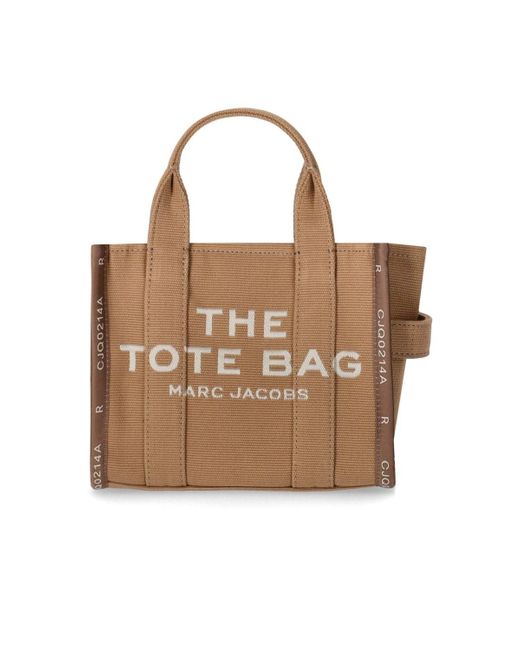 Marc Jacobs Brown The Jacquard Small Tote Camel Handbag