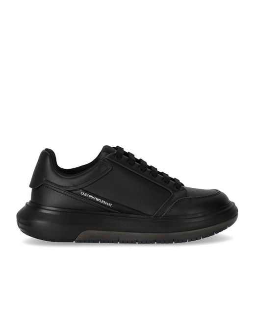 Armani sales black sneakers