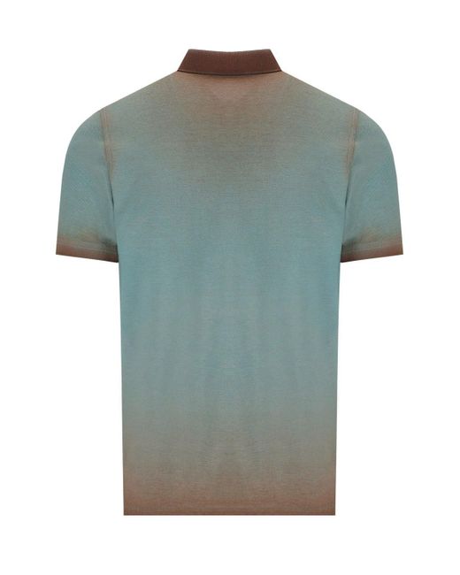 Camiseta polo reverisble double marrón azul claro Bob de hombre de color Brown