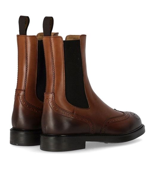Doucal's Brown Deco' Chelsea Boot