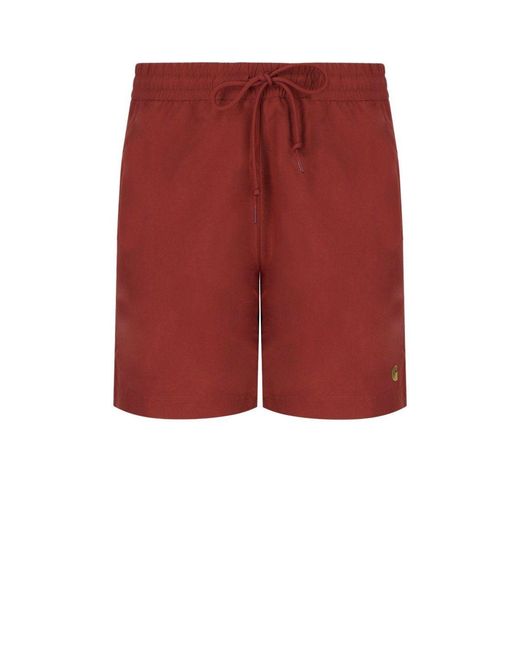 Carhartt Red Chase Oxide Swim Trunks for men