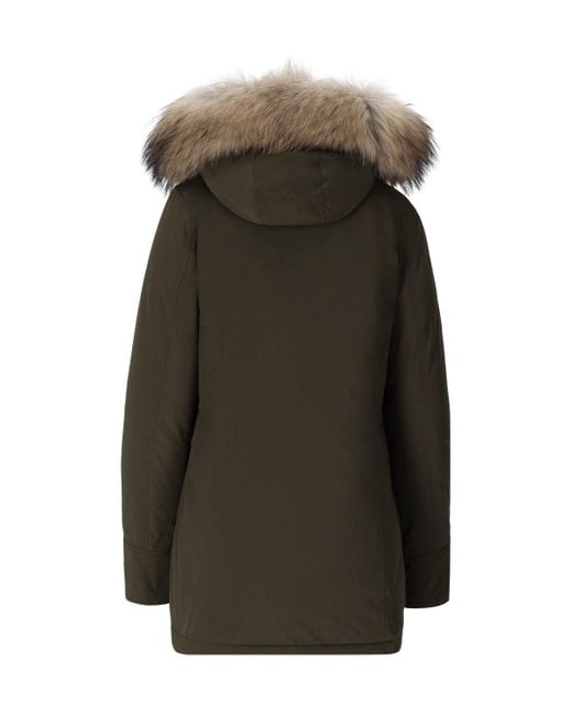 Woolrich Green Luxury Artic Parka With Removable Fur