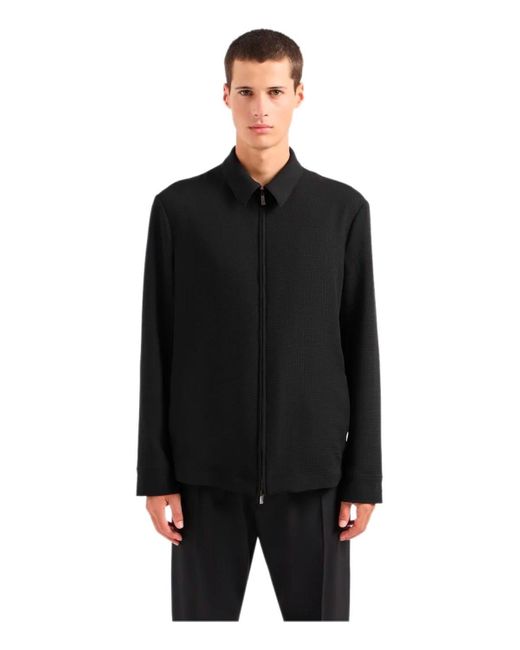 Emporio Armani Black Crepe Jacket for men