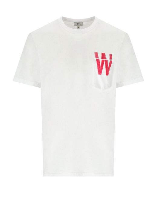 Woolrich White Flag T-Shirt for men
