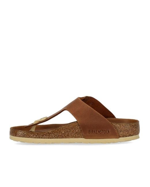 Birkenstock Brown Gizeh Big Buckle Cognac Thong Sandal