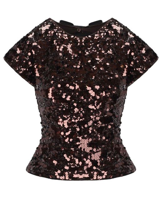 Ganni Black Top With Bows