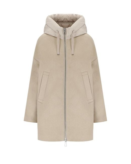 Chaqueta con capucha mayu DUNO de color Natural