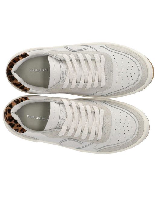 Philippe Model White Nice Low Animalier Sneaker