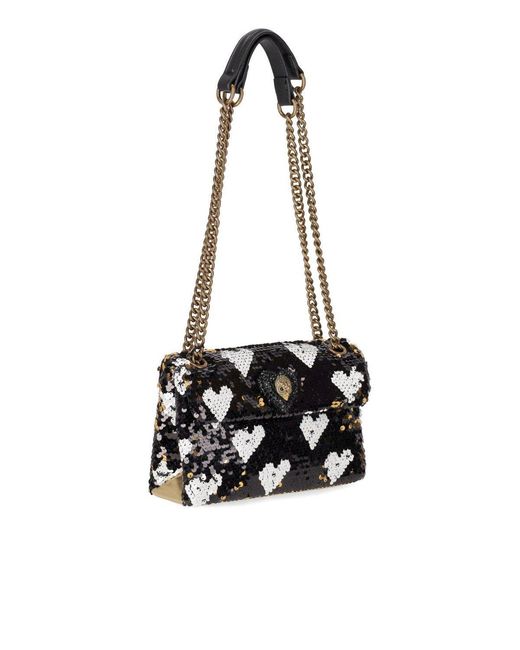 Kurt Geiger Black Kensington Sequin Love Shoulder Bag