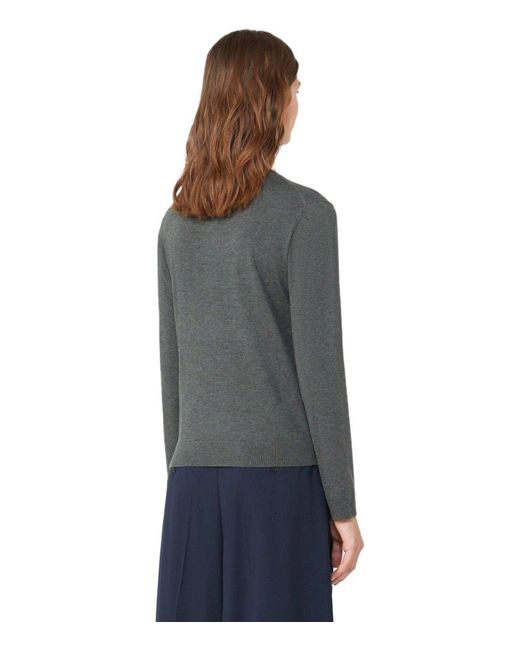 Weekend by Maxmara Gray Sicilia Crewneck Sweater