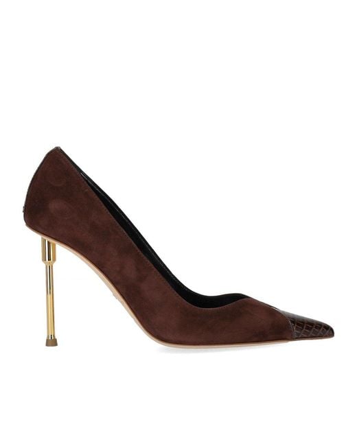 Elisabetta Franchi Brown Suede Pump