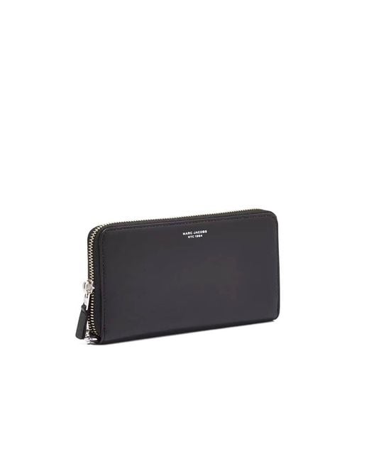 Marc Jacobs Black Schlanke Continental Geldbörse Mit Logo
