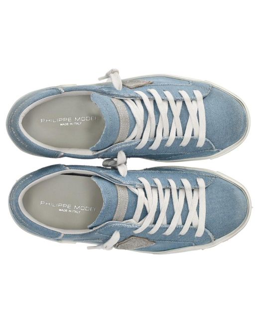 Philippe Model Blue Low-Top Sneaker
