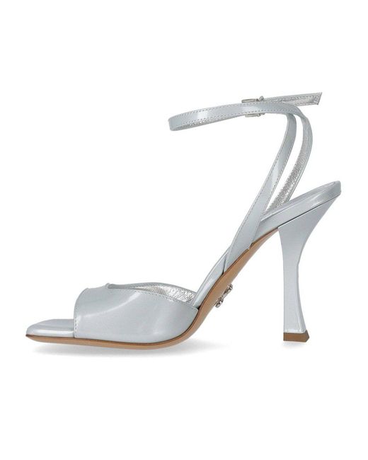 Sergio Levantesi White Tania Pearl Heeled Sandal
