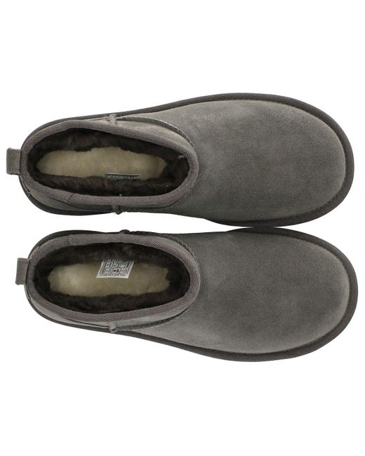 Ugg Gray Classic Ultra Mini Platform Grauer Stiefel