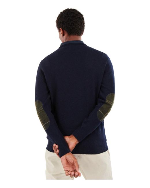 Barbour Blue Harrow Wool And Cashmere Sweater for men