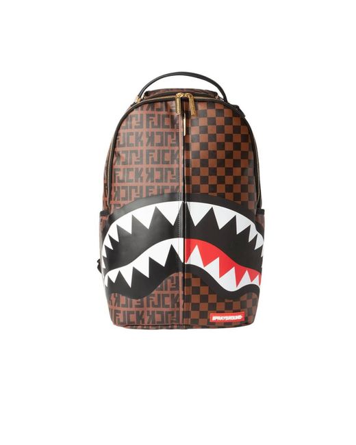 Sprayground Brown Sleek Sharks In Paris Backpack for men
