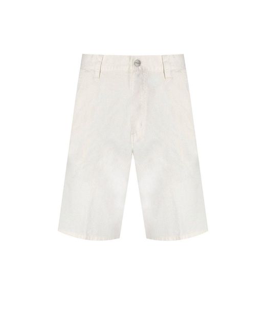 Carhartt White Single Knee Off- Bermuda Shorts for men