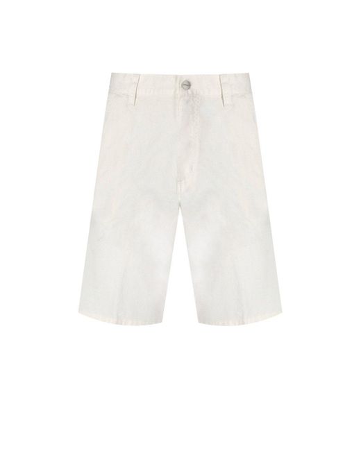 Single Knee Off White Bermuda Shorts di Carhartt da Uomo