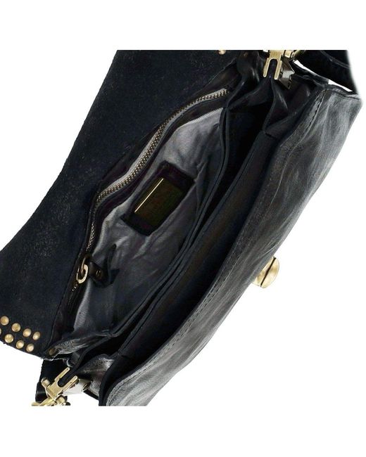Campomaggi Black Paola Anthracite Crossbody Bag