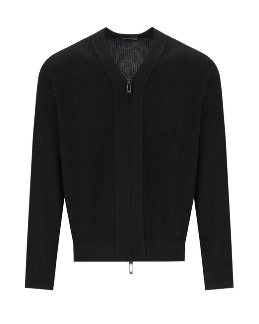 Emporio Armani Vest Met Rits in het Black voor heren