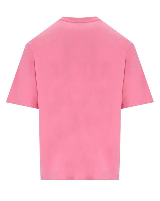 DSquared² Pink Loose Fit T-shirt for men