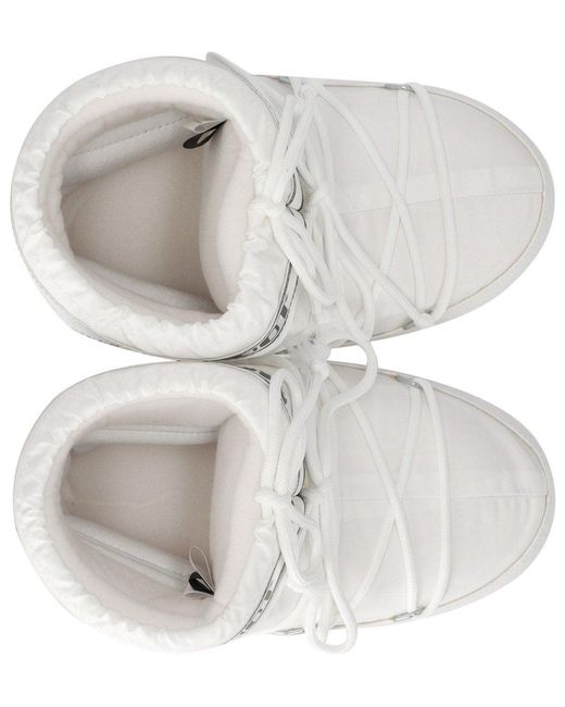 Moon Boot White Icon Low Nylon Snow Boot