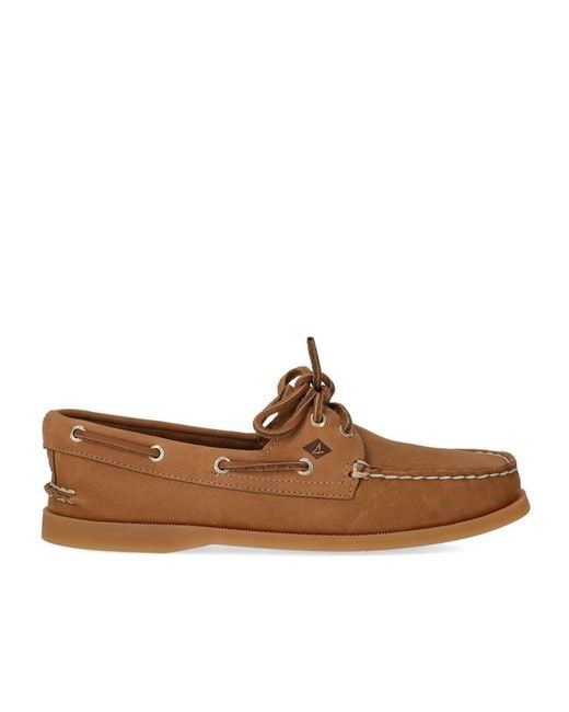 Sperry Top-Sider Brown Peanut Leather Loafer