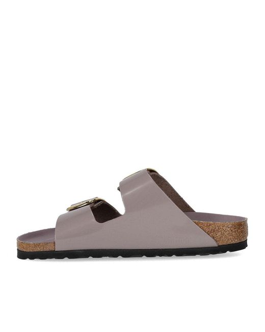 Birkenstock Brown Arizona Big Buckle High Shine Faded Sandal