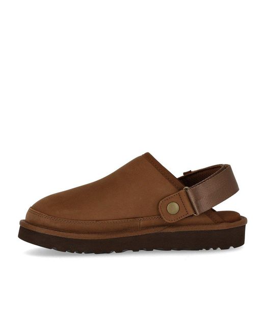 Ugg Brown Goldencoast Ii Nubuck Dark Chestnut Clog for men