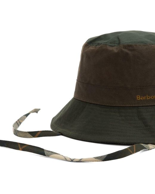 Barbour Green Brackley Wax Bucket Hat