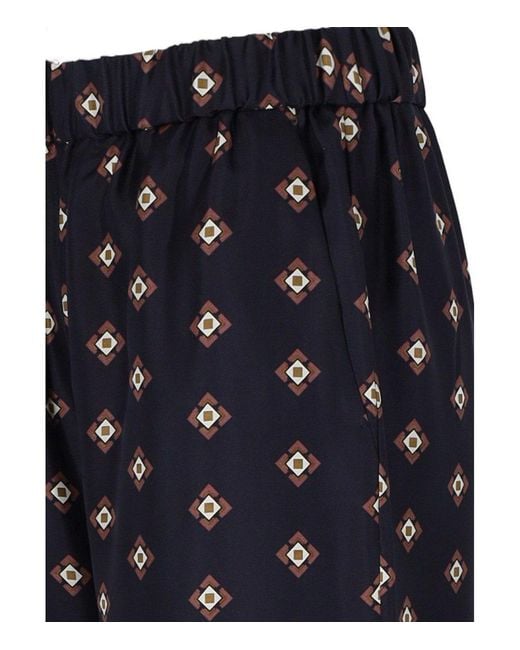 Max Mara Blue Ladatti Patterned Trousers