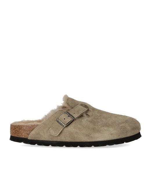 Birkenstock Brown Boston Shearling Taupe Clog