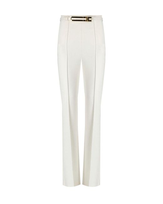 Pantalone con cintura di Elisabetta Franchi in White