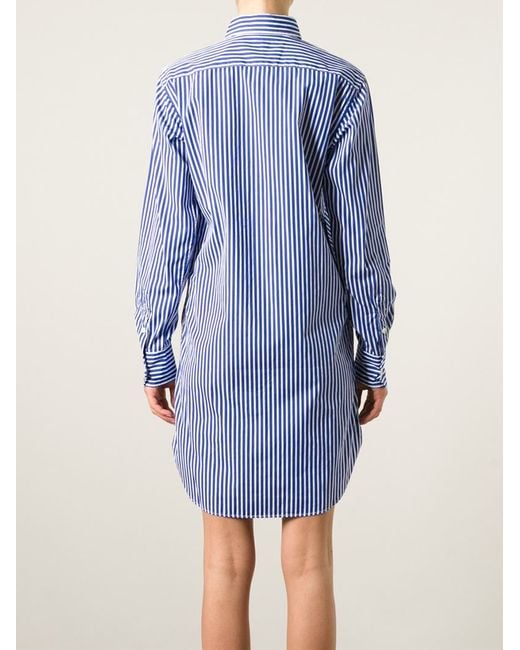 Polo Ralph Lauren Striped Shirt Dress in Blue | Lyst UK