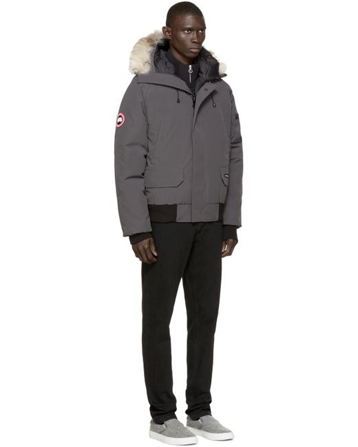 Canada Goose jackets sale 2016 - Canada goose Grey Down & Fur Chilliwack Bomber in Grey for Men ...