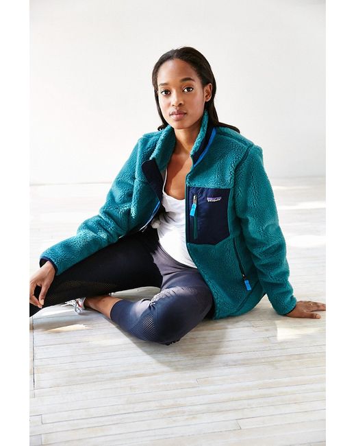 Patagonia classic retro x fleece jacket green Clearance