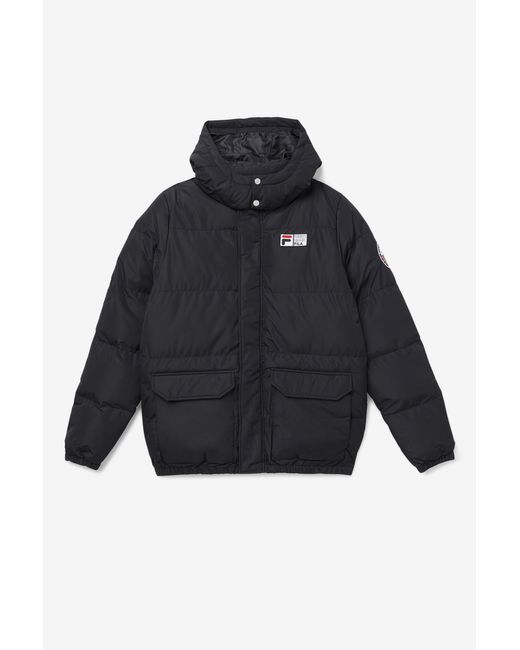 fila black puffer jacket women's