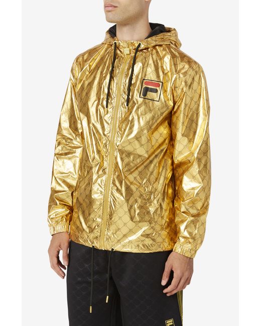 metallic gold fila jacket