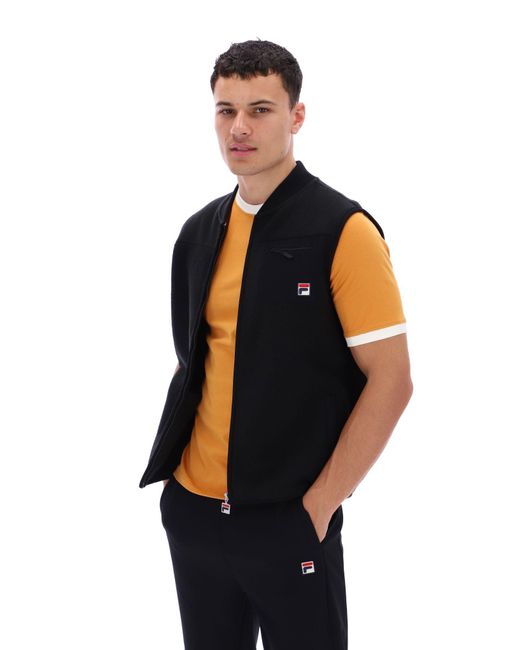 Fila Robin Polar Fleece Gilet in Black for Men Lyst UK