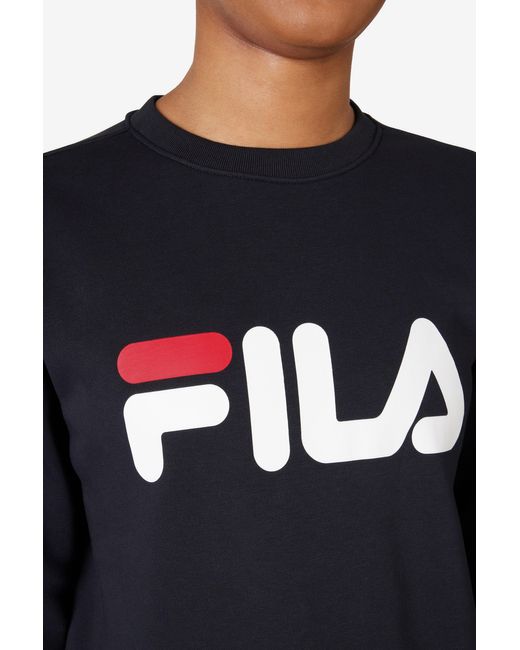 Fila Black Classic Logo Long Sleeve Crew