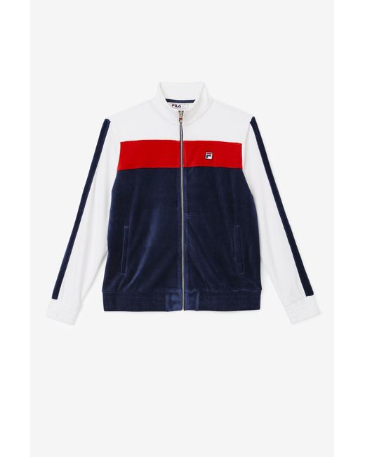 Fila Brice Velour Jacket in Blue for 