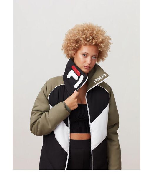 fila puffer jacket green