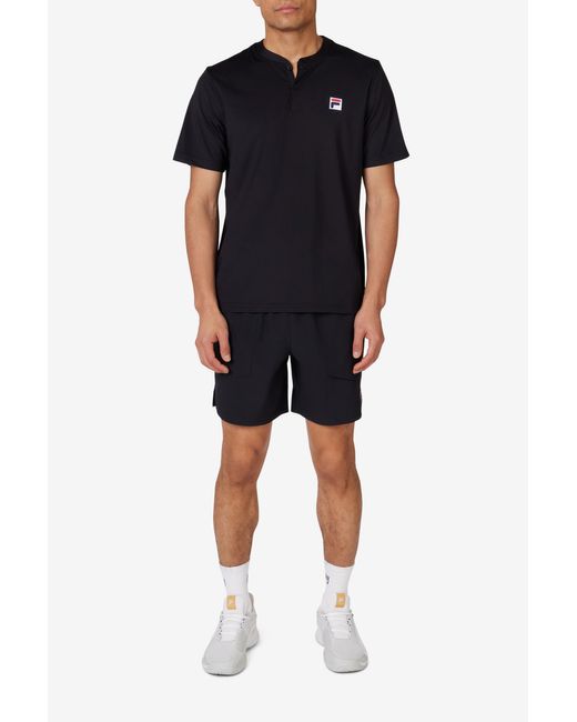 Fila Black Woven Court Short for men