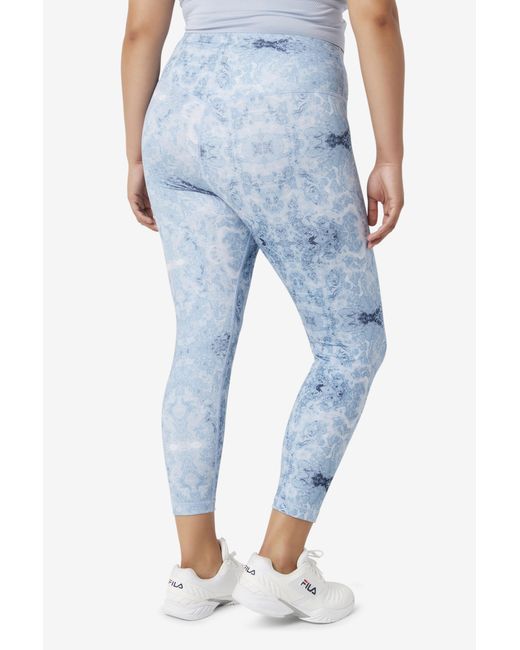 Fila Synthetic Forza Sleek 7/8 Leggings in Blue | Lyst