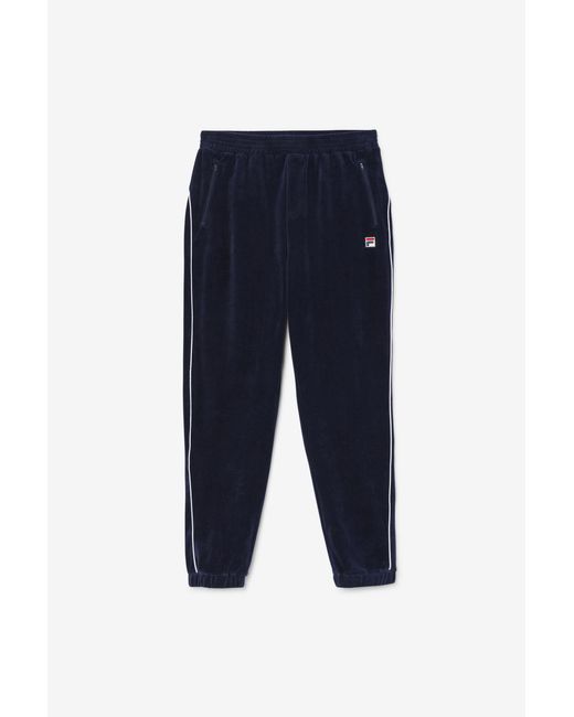 Fila Cotton Lewis Velour Pant in Blue 