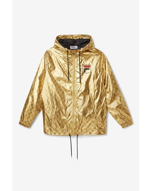 metallic gold fila jacket