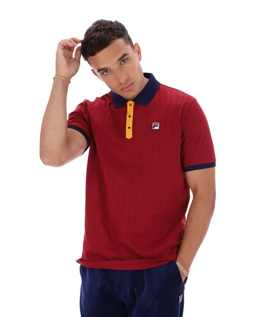 Fila Bb1 Classic Vintage Striped Polo in Red for Men | Lyst UK