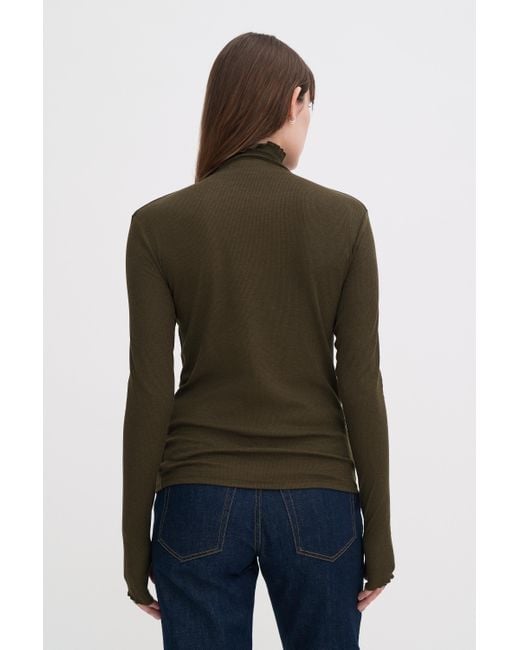 Filippa K Multicolor Rib Mock Neck Top